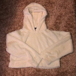 Soft fuzzy white sweater